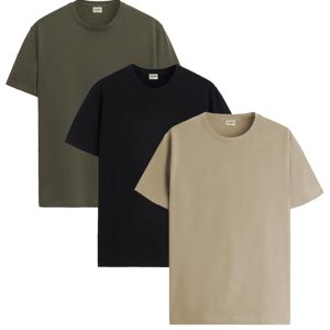 XENOVAURBAN Unisex Regular Cotton Combo of 3 Solid Color Tshirt